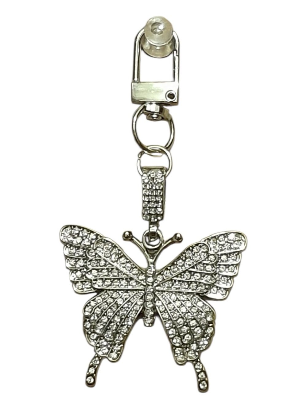 Butterfly Purse Charm Rhinestone Crystal Keychain 1pc - Picture 5 of 10
